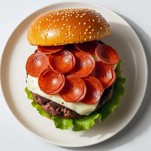 1/4 Lb Pepperoni Burger 