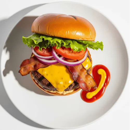 Cheese & Bacon Burger Meal 