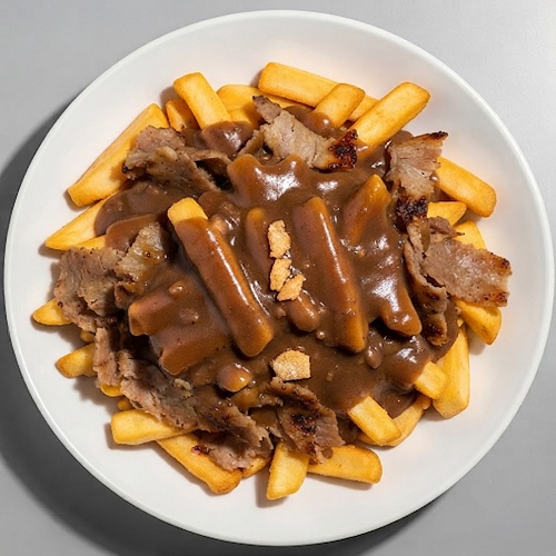 Chips, Doner & Curry Sauce 