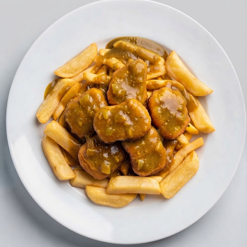 Chips, Nuggets & Curry Sauce 