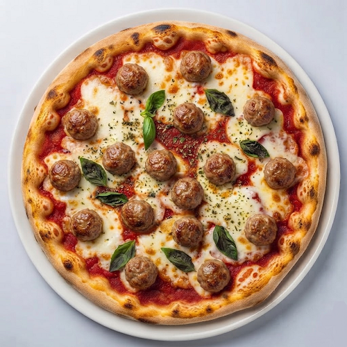 Meatball Pizza 