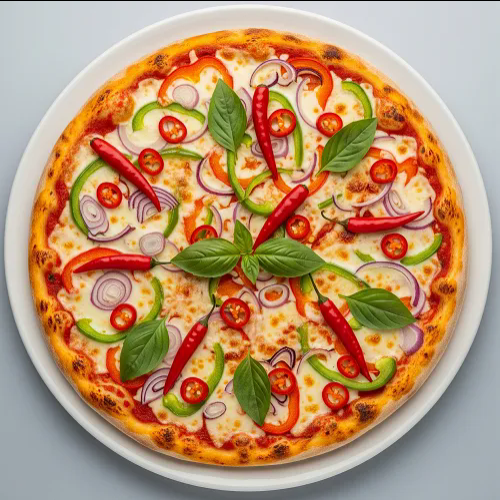 Hot Vegetarian Pizza 