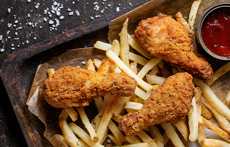 Fried Chicken With Chips